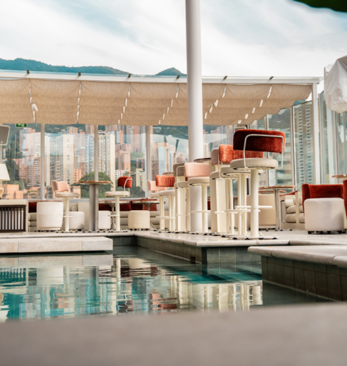 ENVY Rooftop — poolside at The Charlee.