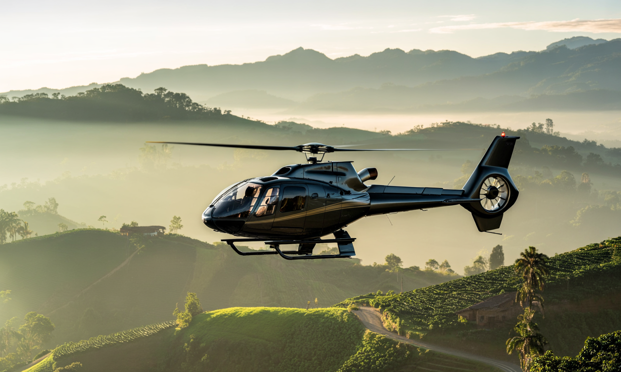 Bell 429 over the Coffee Axis.
