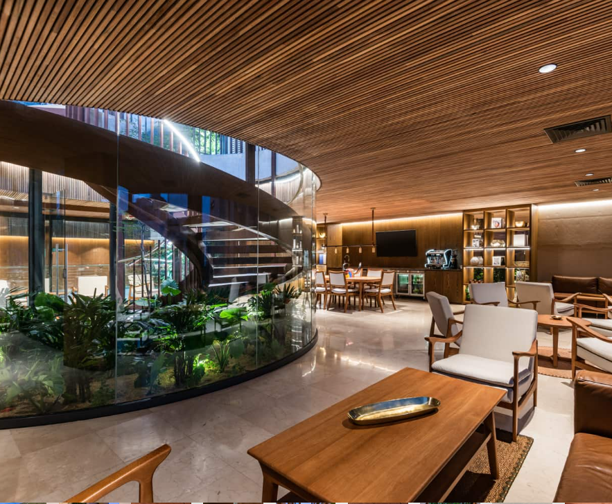 El Cielo Hotel — evening lounge.