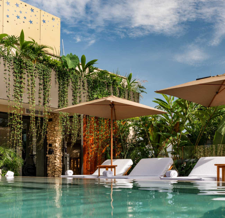 El Cielo Hotel — courtyard pool.